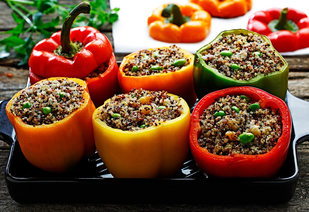 PIMIENTOS RELLENOS DE QUINUA TRICOLOR @columnaestilos @estilosblog