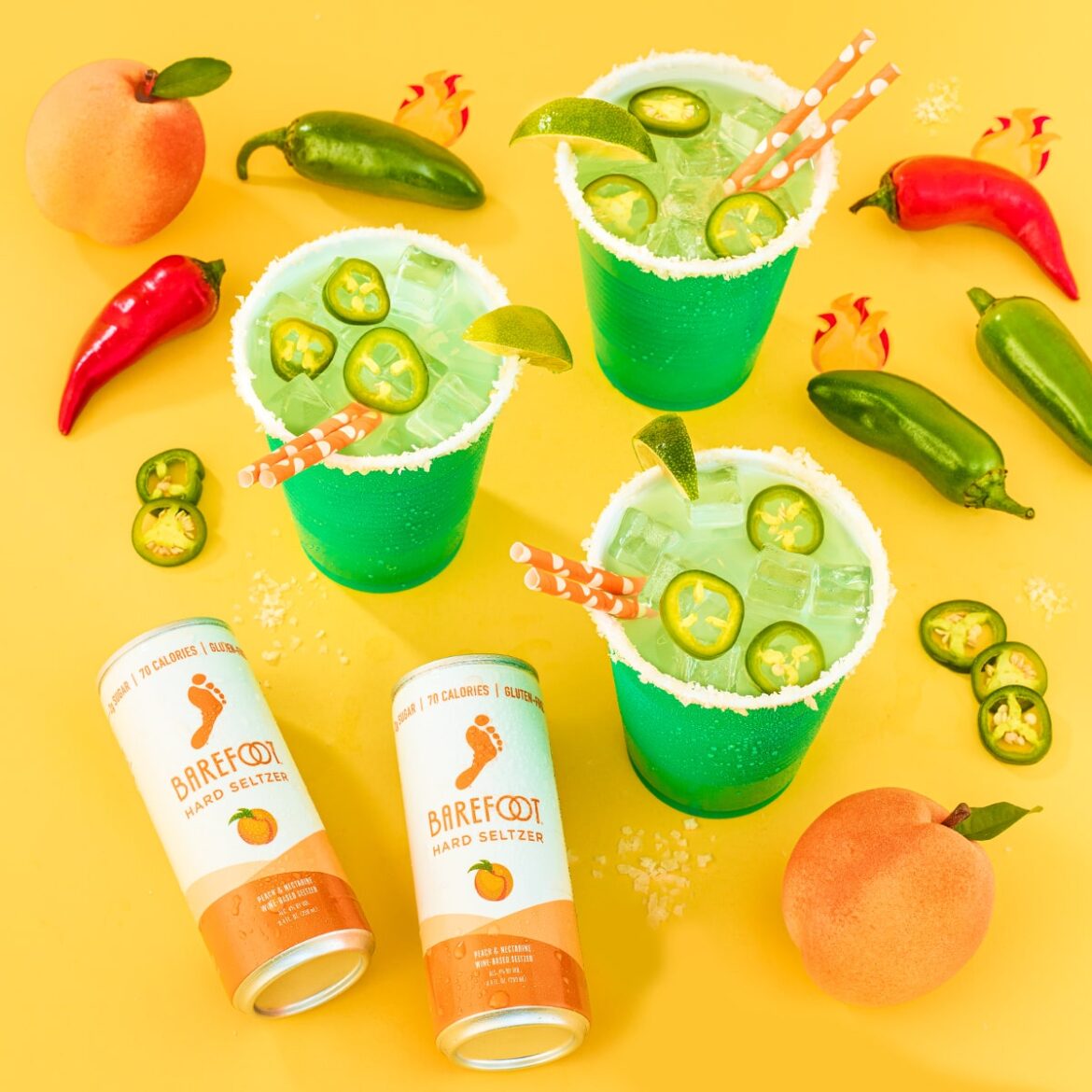 Barefoot Spicy Peach Seltzer Margarita EMEDIA