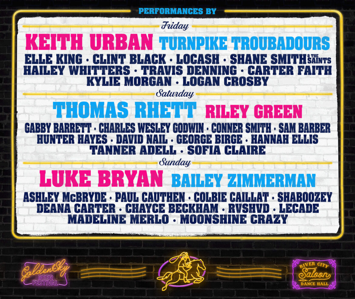 October 18-20 Destination Event In Sacramento, California Features Keith Urban (Fri), Thomas Rhett (Sat), Luke Bryan (Sun), & Many More.